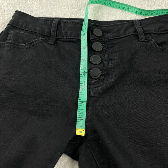 Simply Vera Vera Wang Capri Jeans Womens Size 4P Black Denim Button Fly Mid Rise - Picture 6 of 10